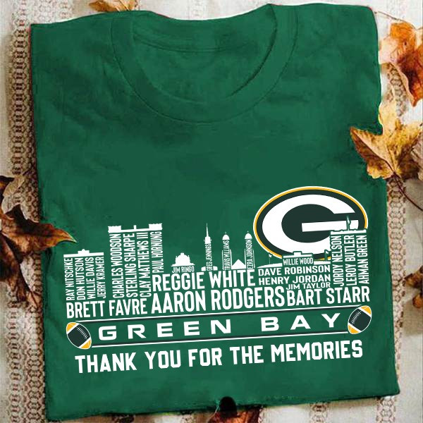 Legends Green Bay Packers Thank You For The Memories T-Shirt Neasalamis.com