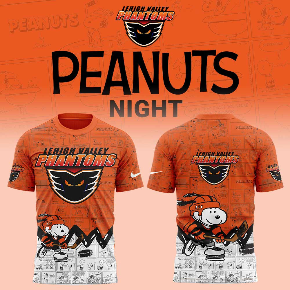 Lehigh Valley Phantoms 75Th Anniversary Of Peanuts T-Shirt Presents For Hockey Fans Neasalamis.com