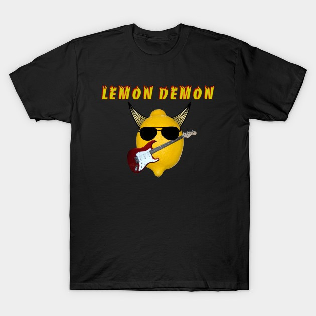 Lemon Demon T-Shirt Rock Roll- Flames Lemon Demon Band Merch Neasalamis.com