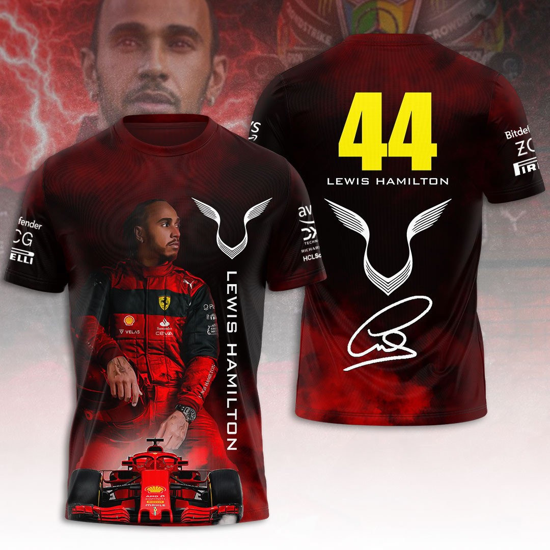 Lewis Hamilton 44 Racing T-Shirt Gift Ideas For Racing Fans Neasalamis.com
