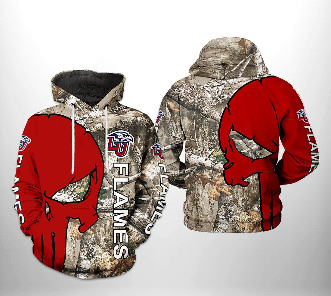 Liberty Flames NCAA Camo Veteran Hunting Hoodie Neasalamis