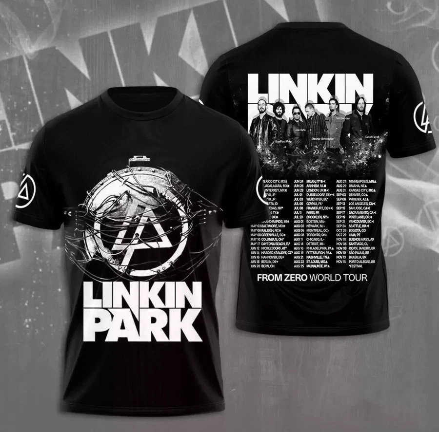 Linkin Park 2025 Tour Date 3D T-Shirt For Someone Who Loves Music Neasalamis.com