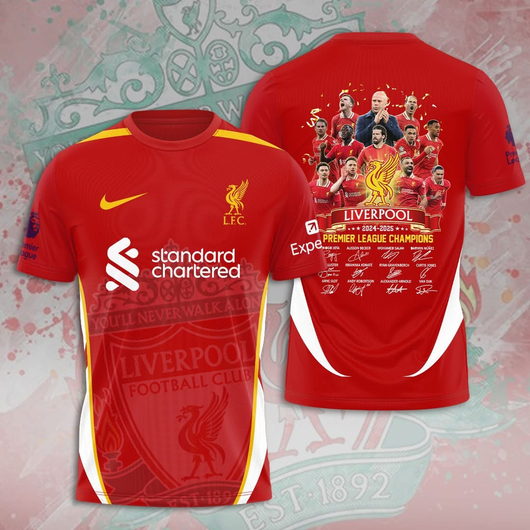 Liverpool Champions Premier League Shirt 2024 25 Liverpool Football FC Fan Merch Gifts Neasalamis.com