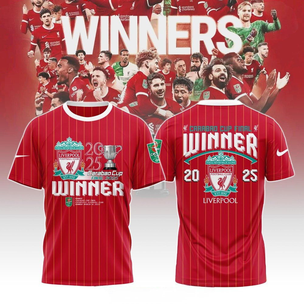 Liverpool FC 2025 Carabao Cup Champions Shirt Liverpool Champions T-Shirt Neasalamis.com