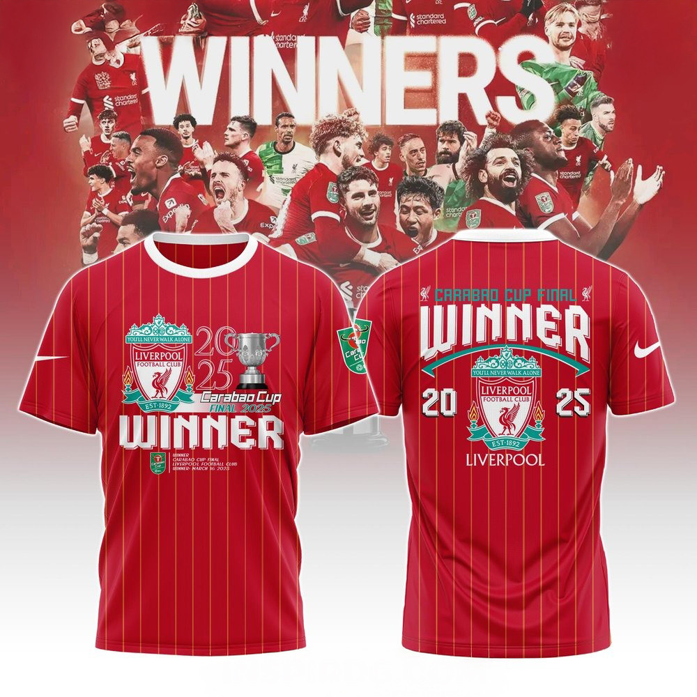 Liverpool FC 2025 Carabao Cup Champions T-Shirt For Father In Law Neasalamis.com