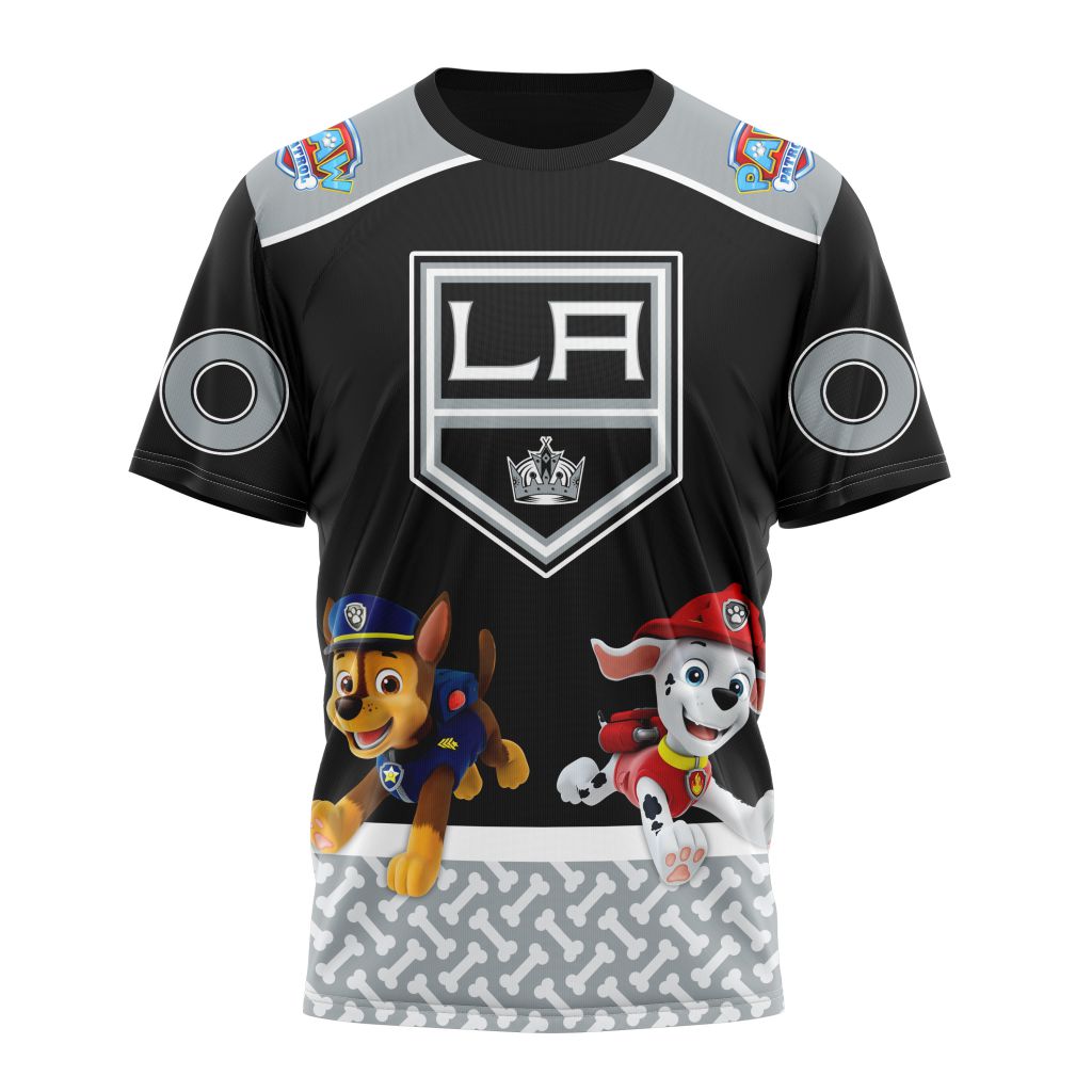 Los Angeles Kings Special Paw Patrol Design Personalized Name And Number T-Shirt Style Neasalamis.com