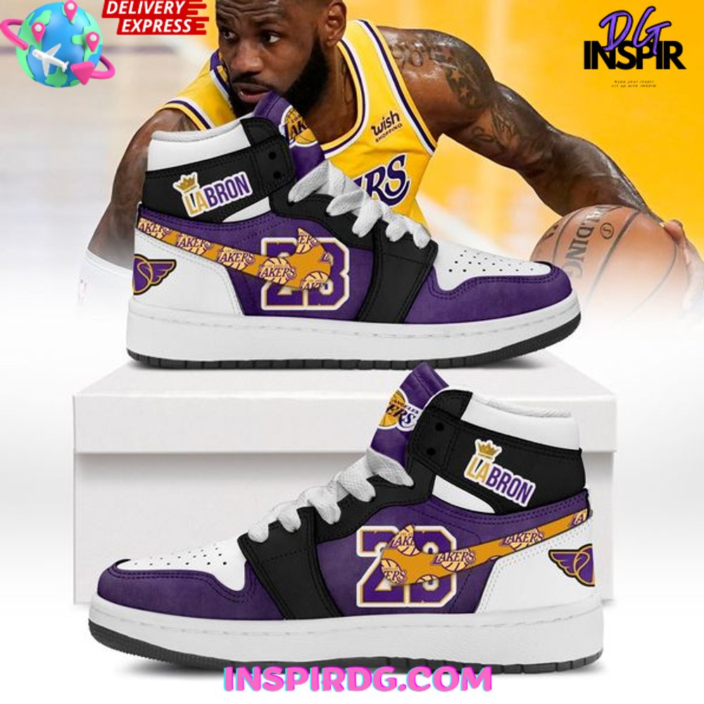 Los Angeles Lakers AJ1 High Sneakers Shoes For Men And Women Calebmatthewhans Neasalamis