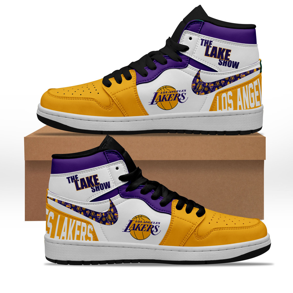 Los Angeles Lakers AJ1 High Sneakers Shoes For Men And Women Calebmatthewhans Neasalamis