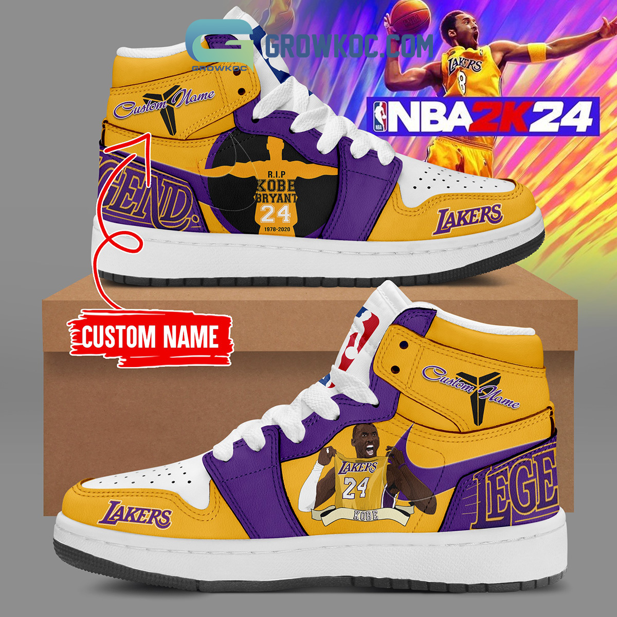 Los Angeles Lakers AJ1 High Sneakers Shoes For Men And Women Calebmatthewhans Neasalamis