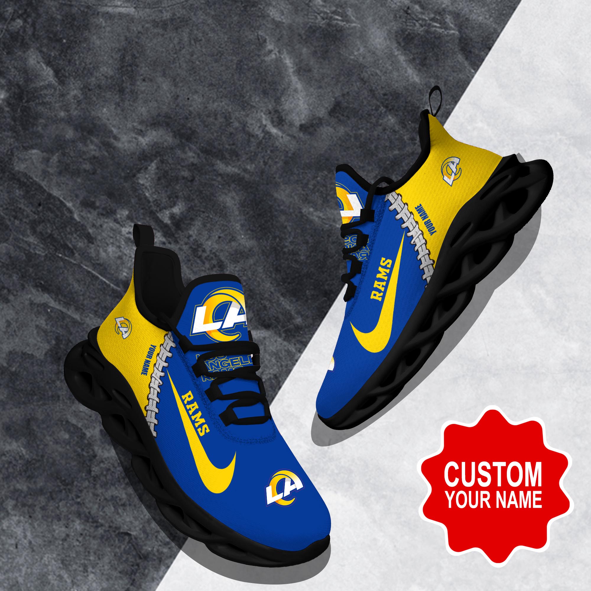 Los Angeles Rams Max Soul Shoes Sneakers For Men And Women neasalamis.com