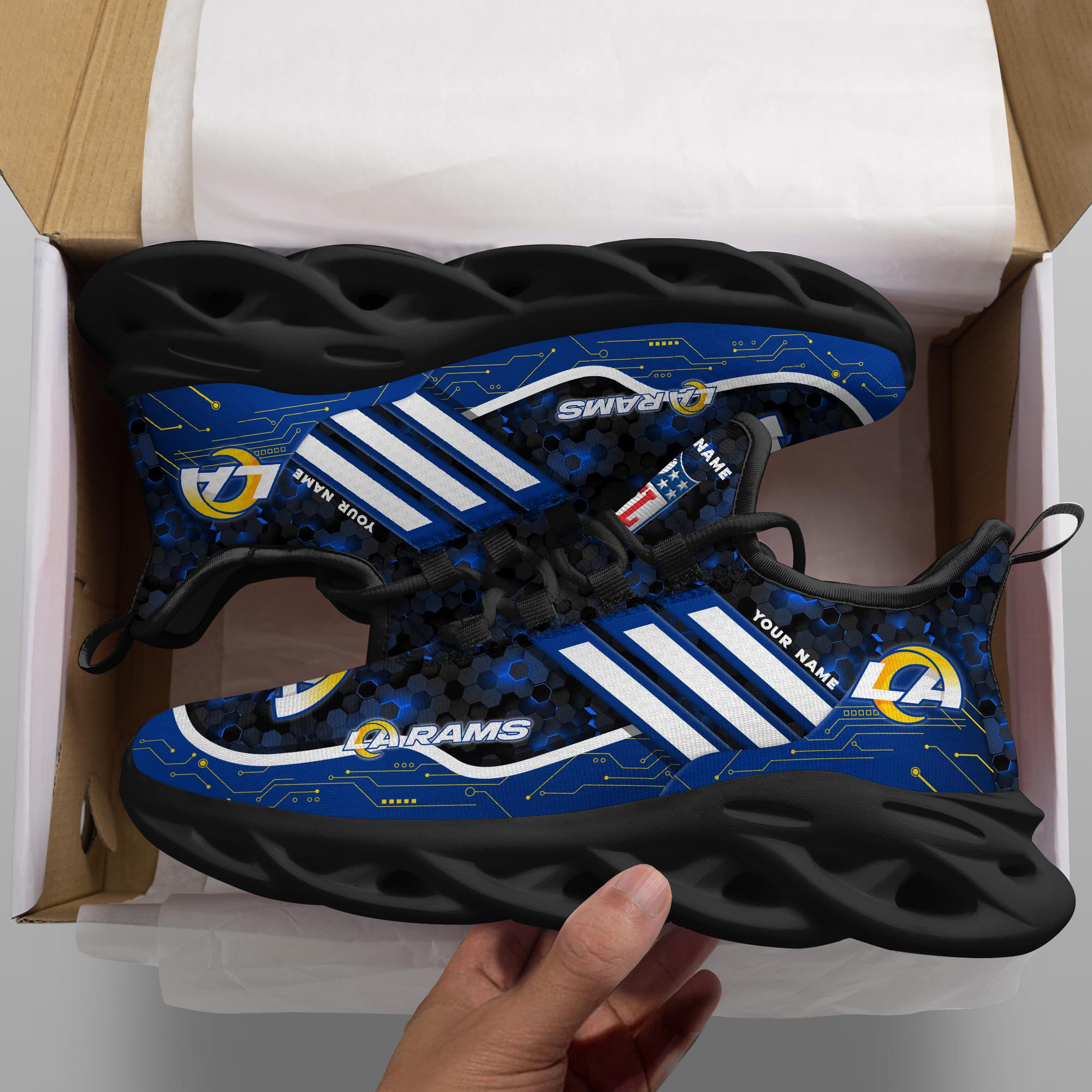 Los Angeles Rams NFL Max Soul Shoes Sneakers For Men And Women neasalamis.com