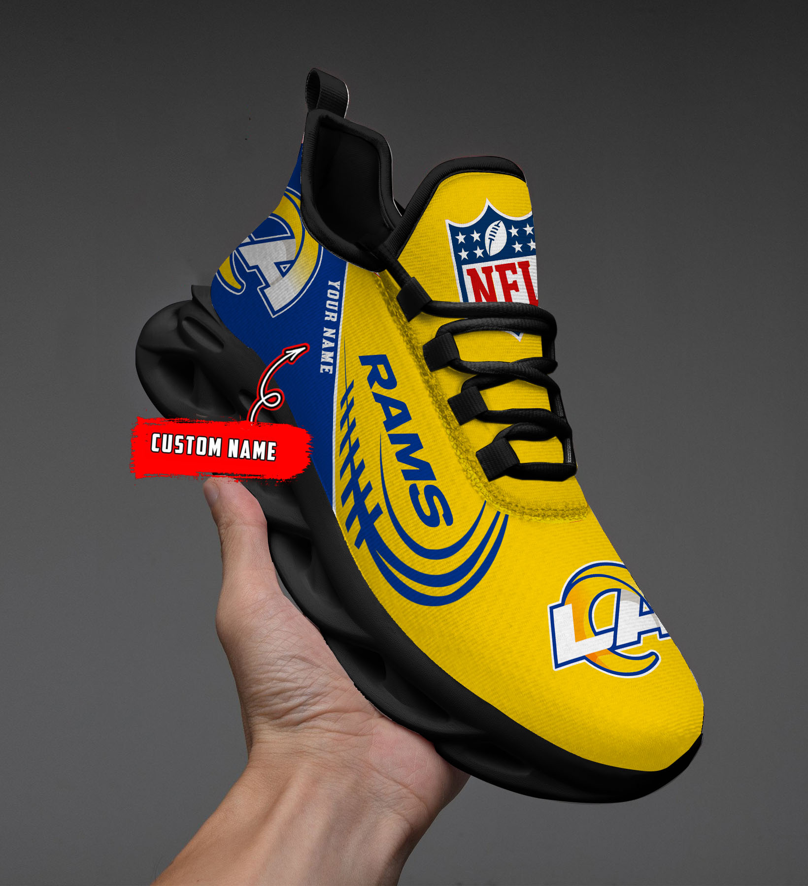 Los Angeles Rams NFL Max Soul Shoes Sneakers For Men And Women neasalamis.com