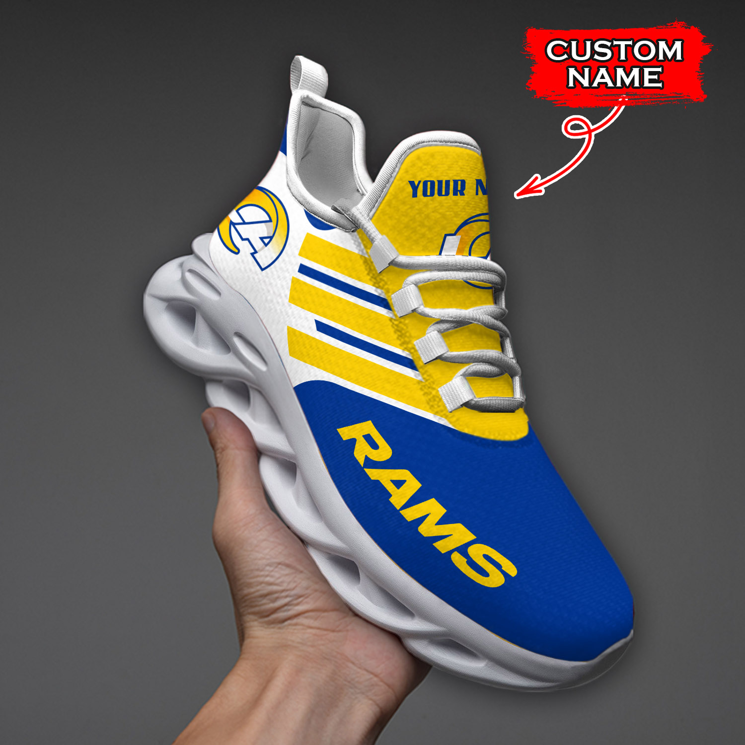 Los Angeles Rams NFL Max Soul Shoes Sneakers For Men And Women neasalamis.com