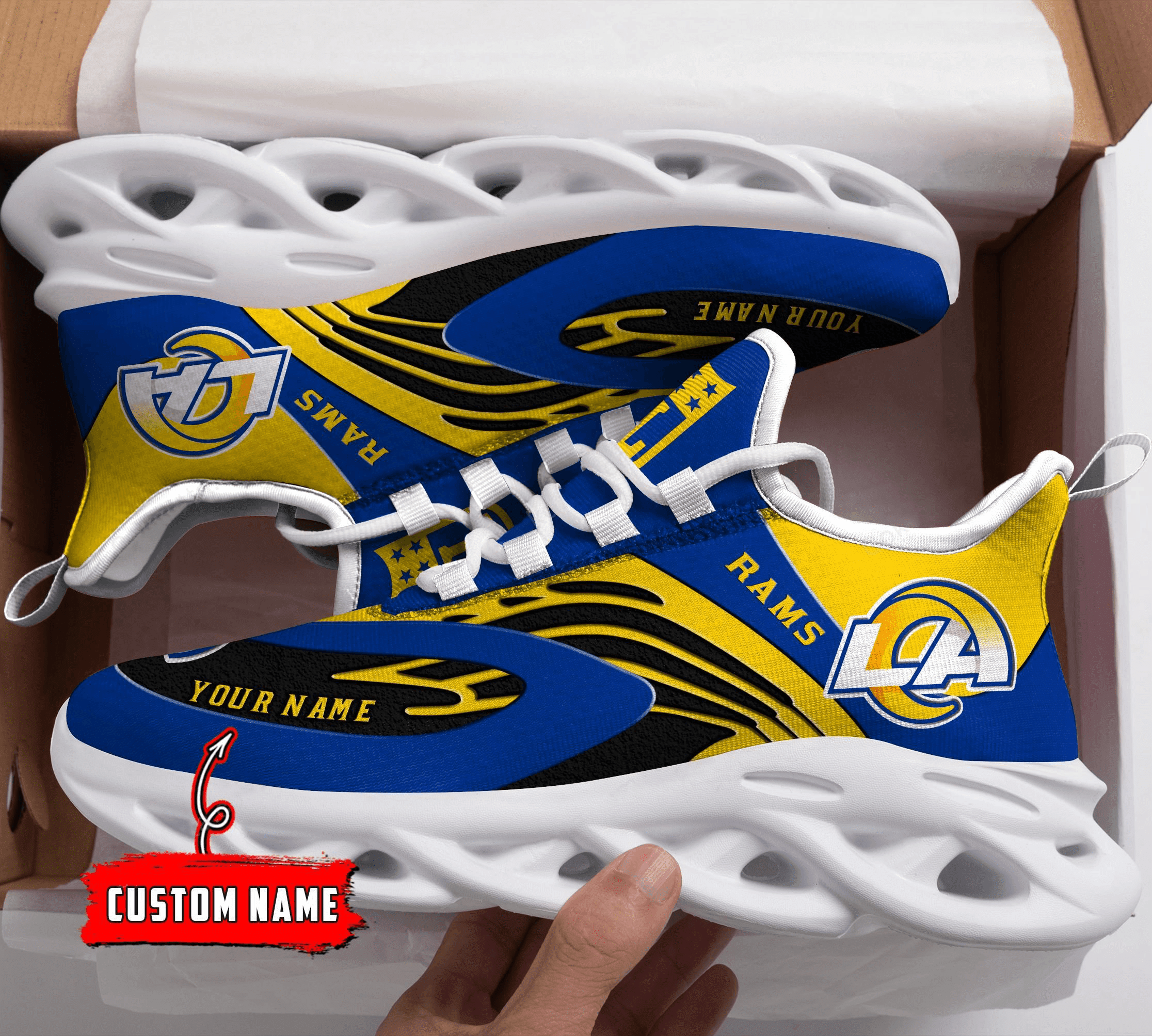 Los Angeles Rams NFL Max Soul Shoes Sneakers For Men And Women neasalamis.com