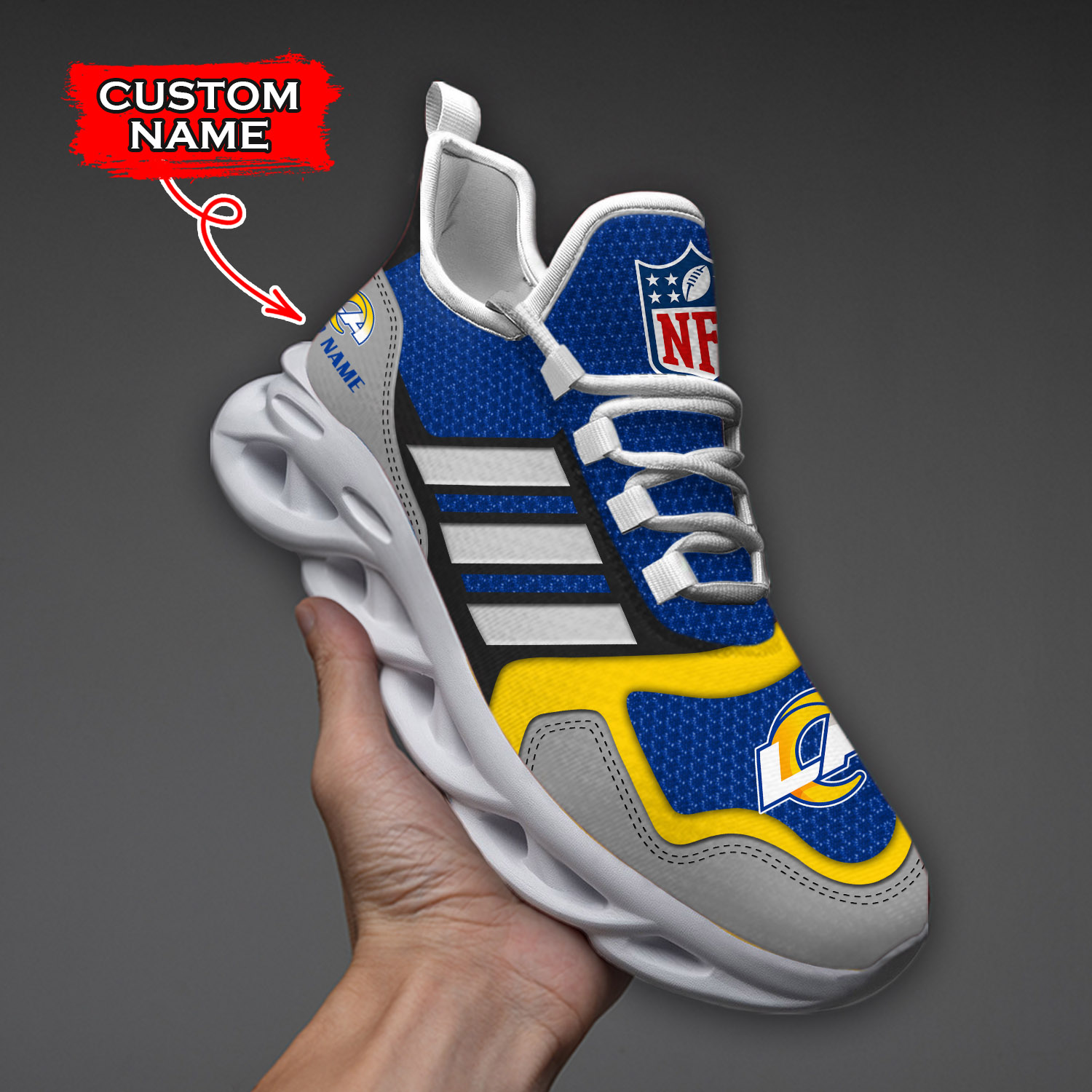 Los Angeles Rams NFL Max Soul Shoes Sneakers For Men And Women neasalamis.com
