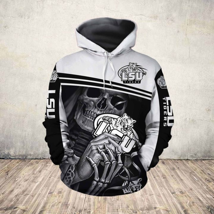 Lsu Tigers Ncaa Skull Hoodie Neasalamis