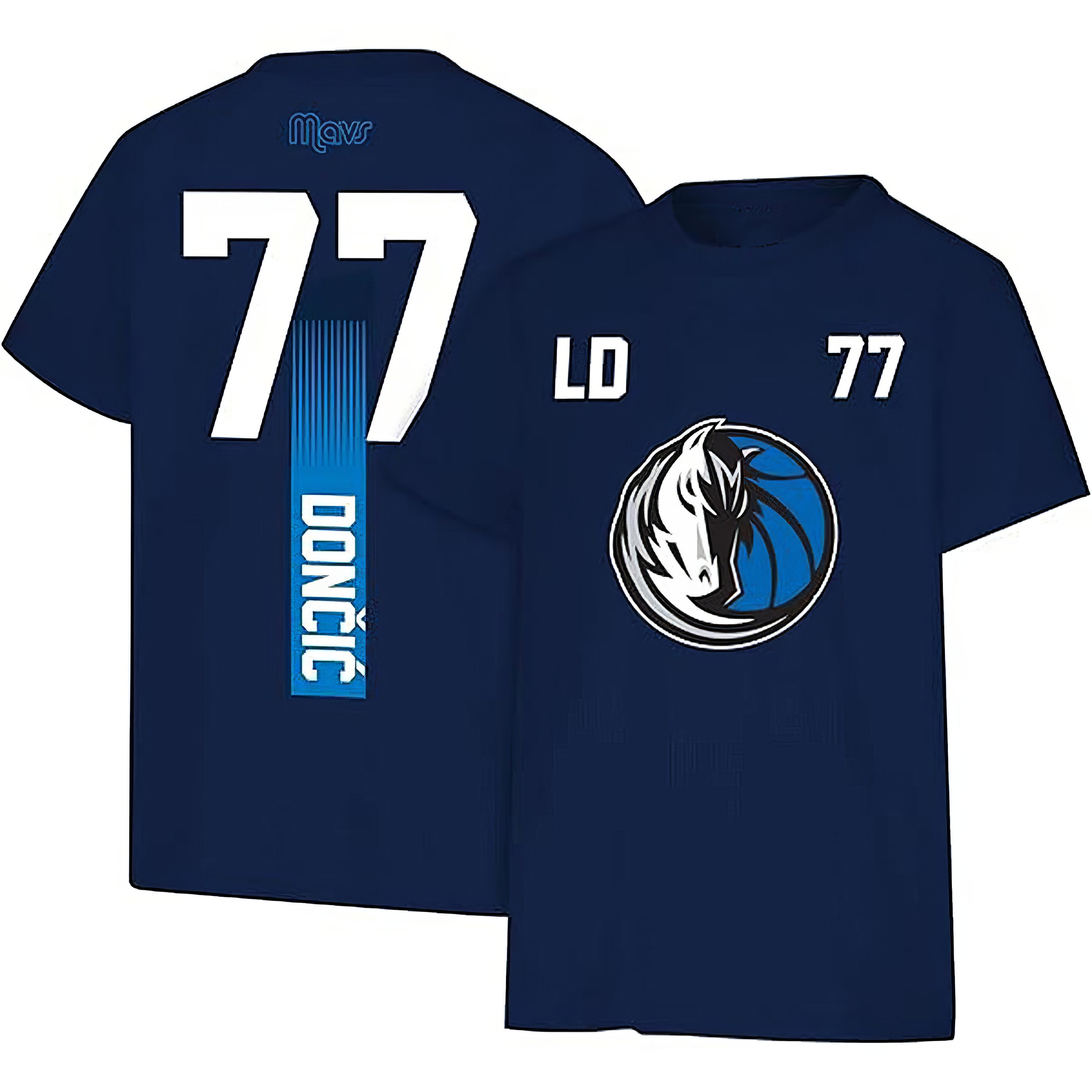 Luka Doncic Dallas Mavericks #77 Blue Player T-Shirt Luka Shirt For Basketball Lovers Neasalamis.com