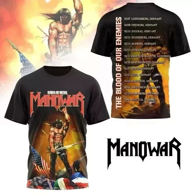 Manowar The Blood Of Our Enemies Tour 2025 Shirt Music Lovers Gifts Neasalamis.com