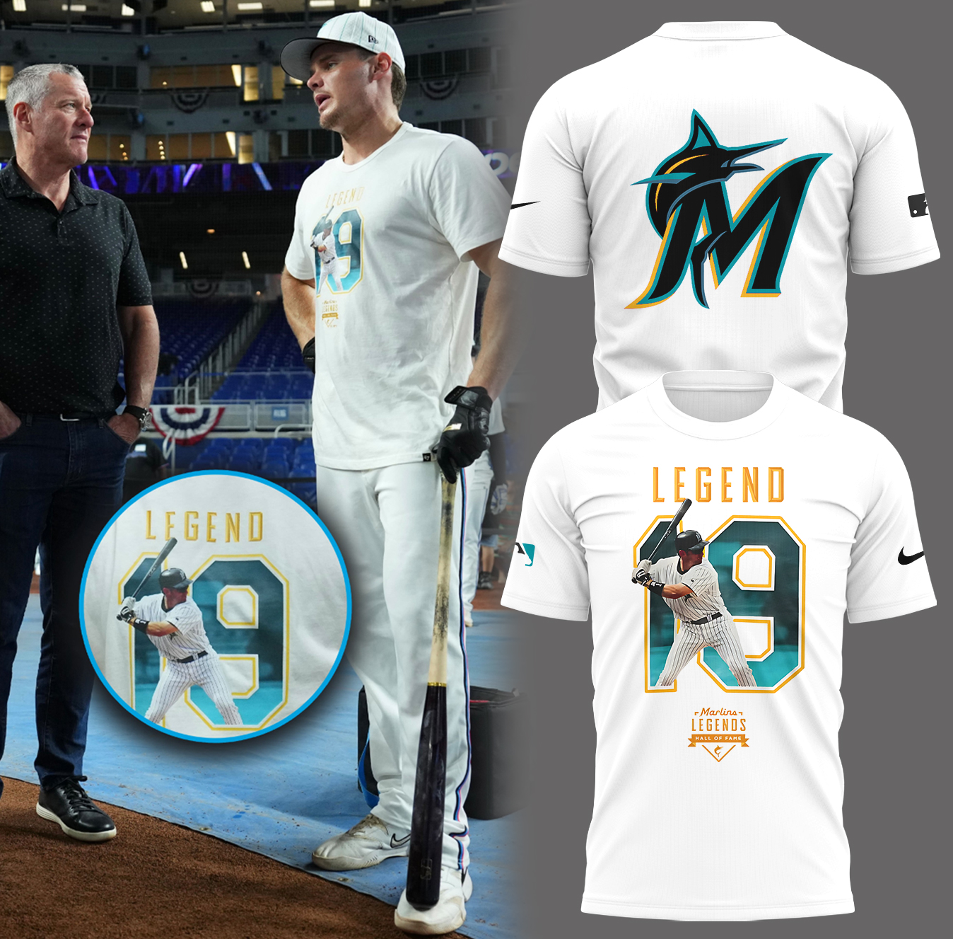 Marlins Baseball 2025 Marlins honoring Jeff Conine T-Shirt Neasalamis.com