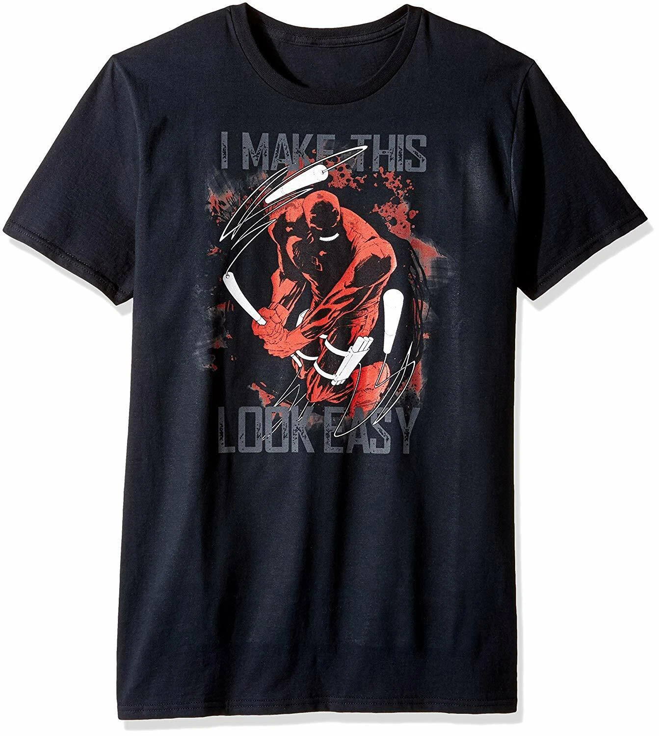 Marvel Daredevil Logo Graphic T-Shirt Black Small Gift For Marvel Fans Neasalamis.com