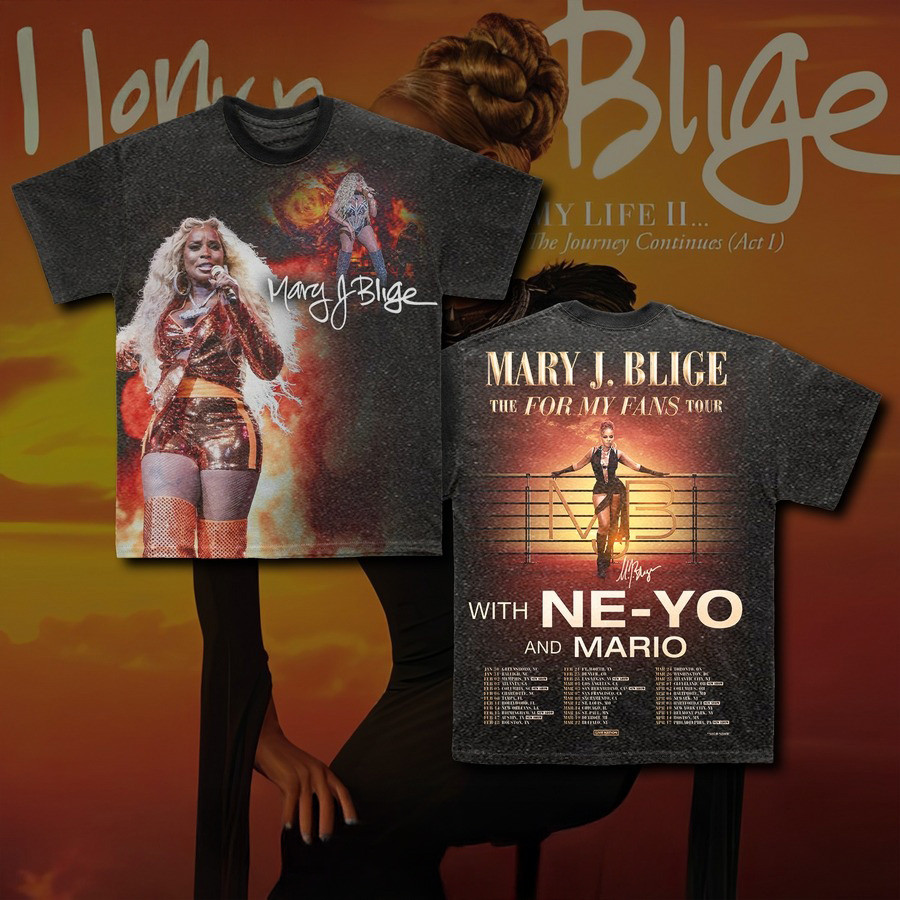 Mary J. Blige 2025 For My Fans Tour T-Shirt Neasalamis.com