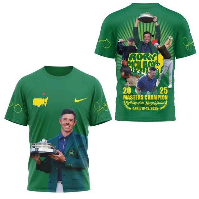 Masters Champion Rory MCil Roy Worthy Of The Green T-Shirt For Husband Neasalamis.com