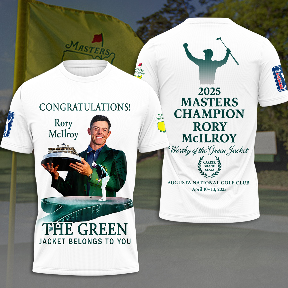 Masters Tournament X Rory Mcilroy 3D T-Shirt Gift For Golfers Neasalamis.com