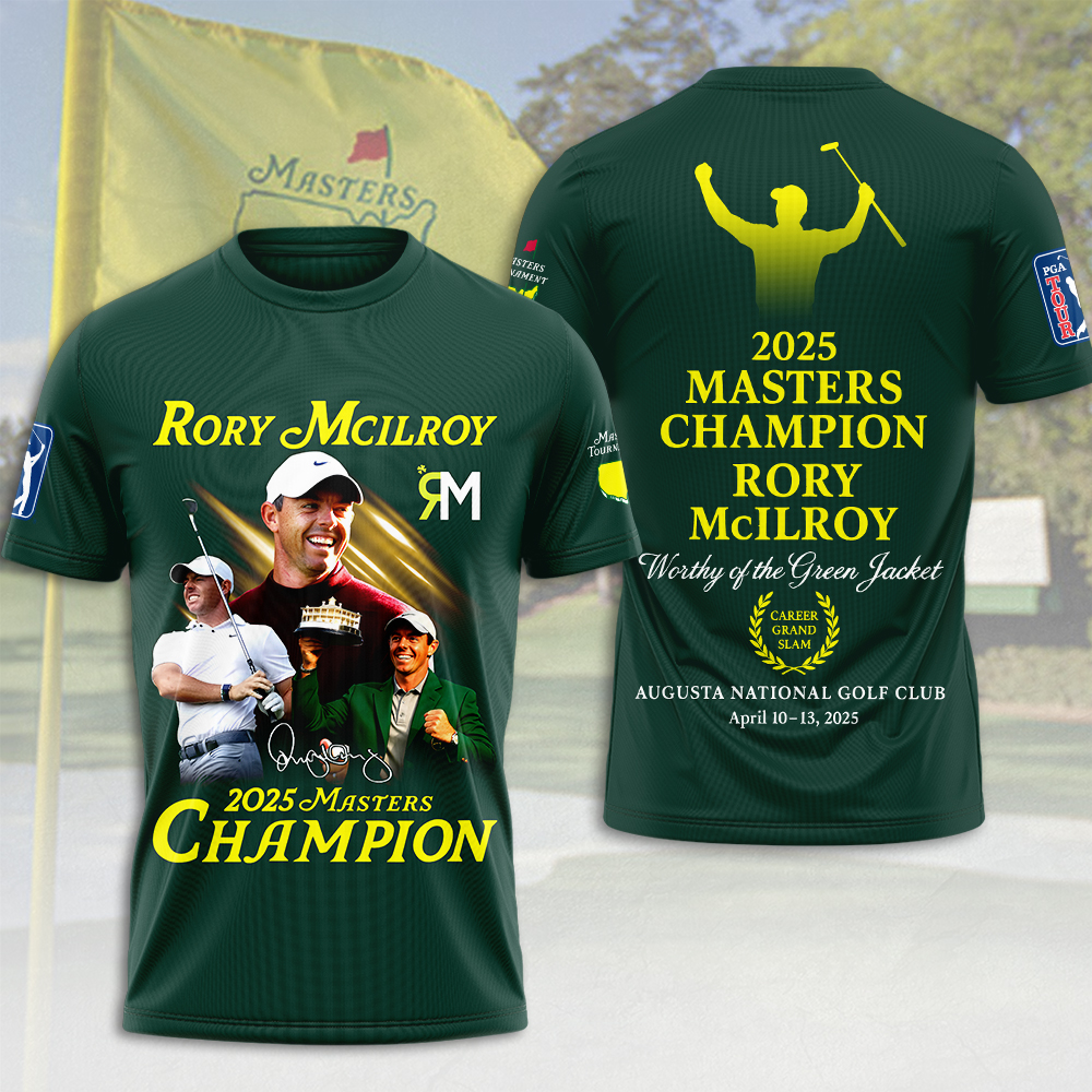 Masters Tournament X Rory Mcilroy 3D T-Shirt Golf And Gifts Neasalamis.com
