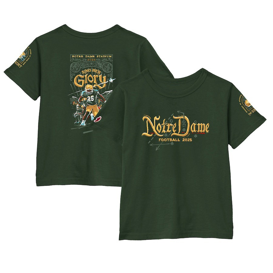 Men's League Dark Green Notre Dame The Shirt 2025 Fighting Irish T-Shirt Neasalamis.com