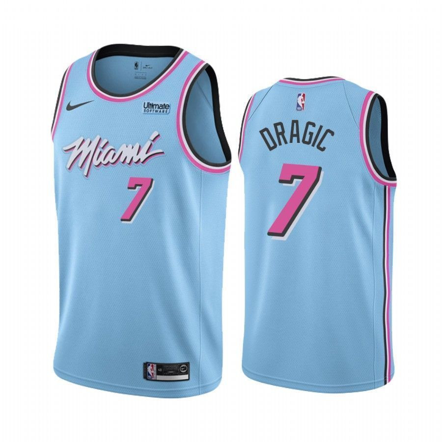 Men's Miami Heat Goran Dragic 7 City Vice Night Jersey Neasalamis