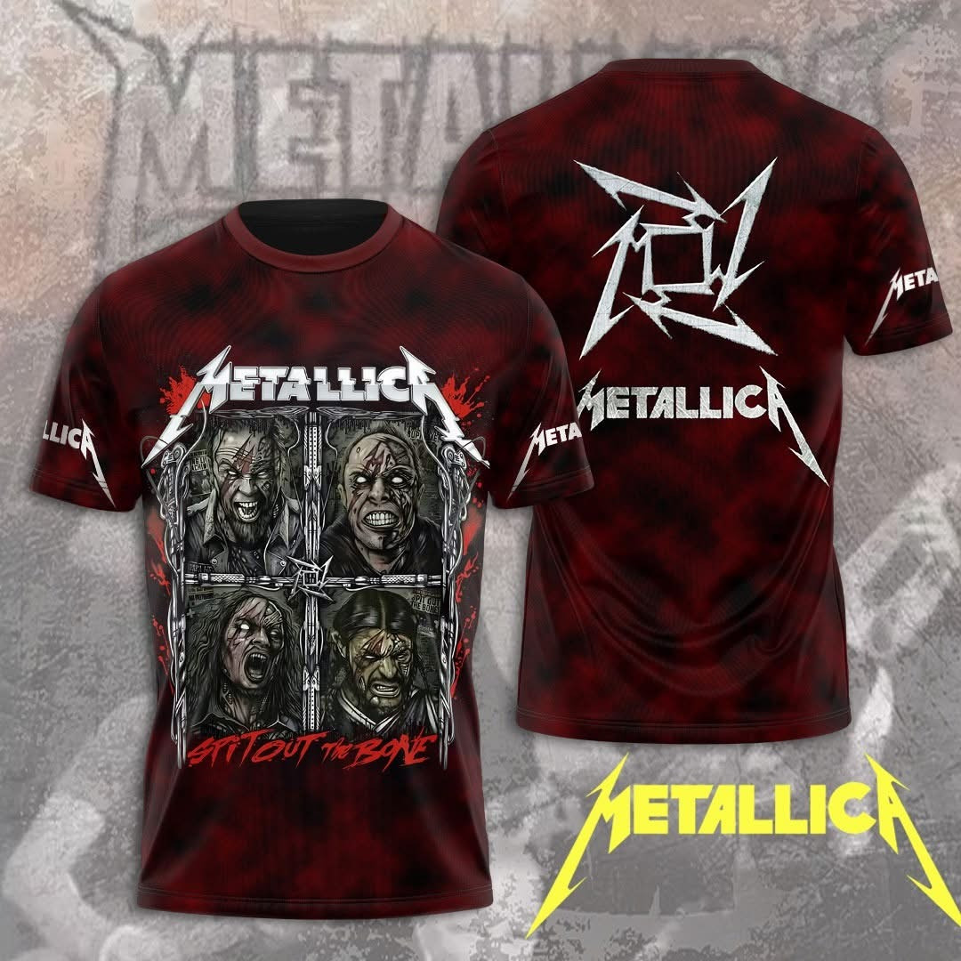 Metallica Tour Merch T-Shirtpit Out The Bone Metallica Band Merchandise Neasalamis.com