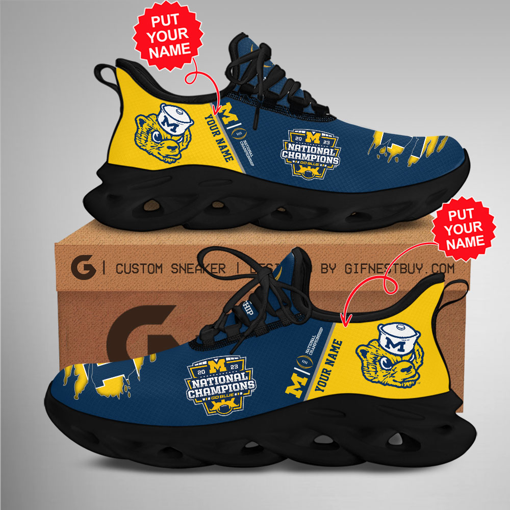 Michigan Wolverines Max Soul Shoes Sneakers For Men And Women neasalamis.com