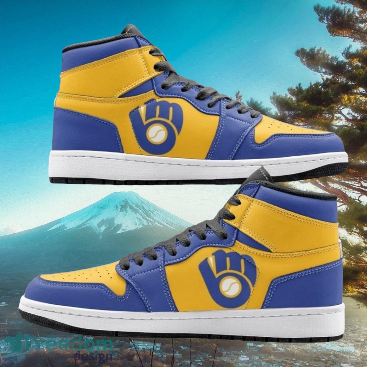 Milwaukee Brewers AJ1 High Sneakers Shoes For Men And Women Calebmatthewhans Neasalamis