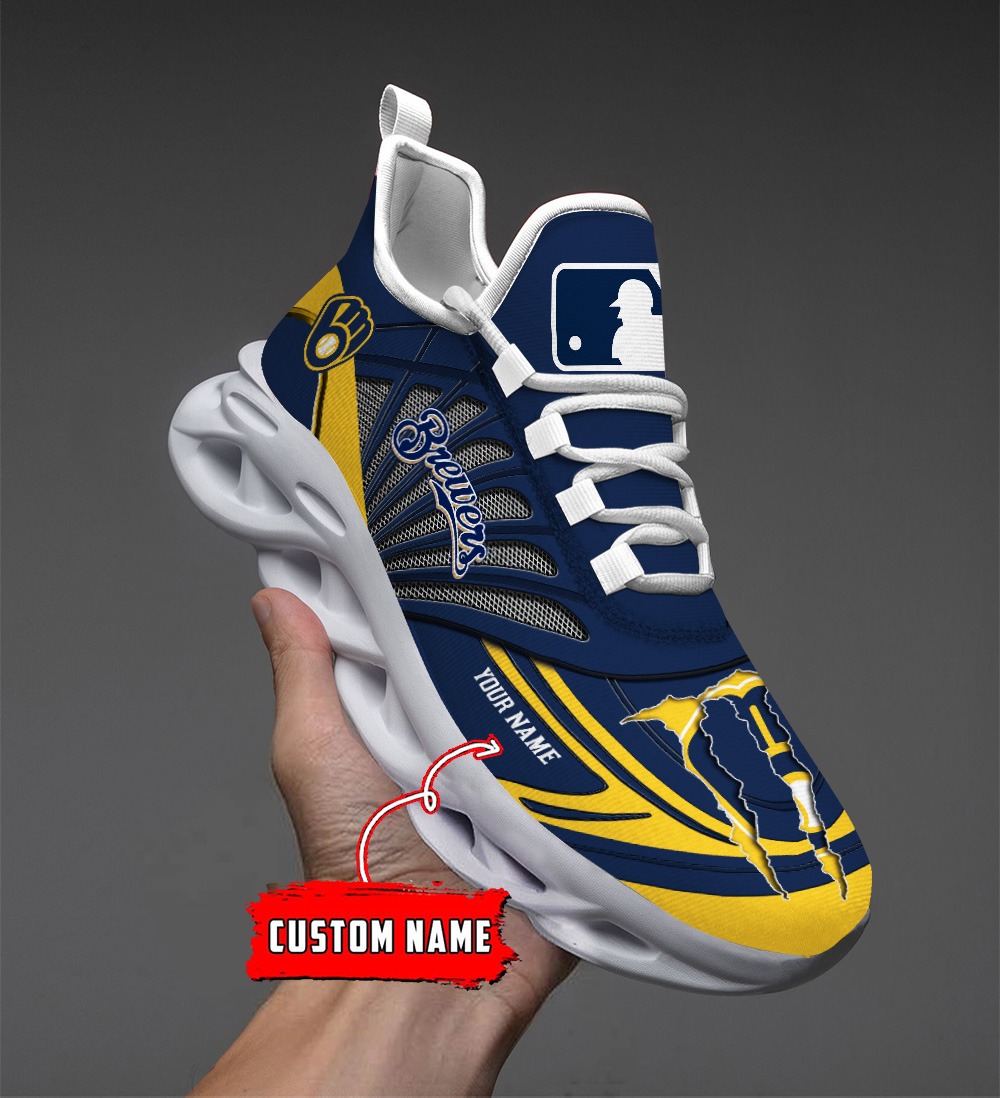 Milwaukee Brewers MLB Max Soul Shoes Sneakers For Men And Women neasalamis.com