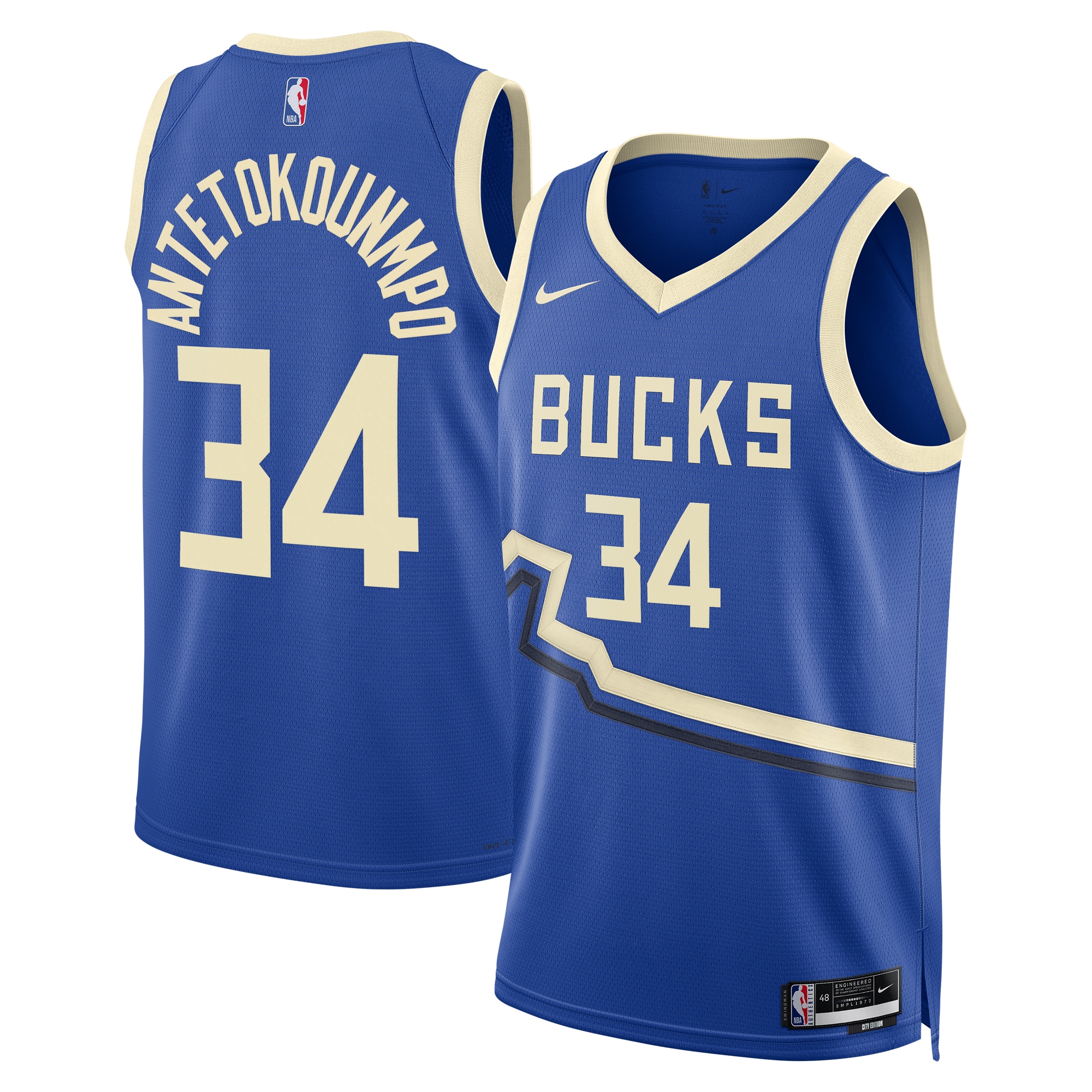 Milwaukee Bucks City Edition Swingman Jersey 2024 - Royal - Giannis Antetokounmpo - Unisex Neasalamis