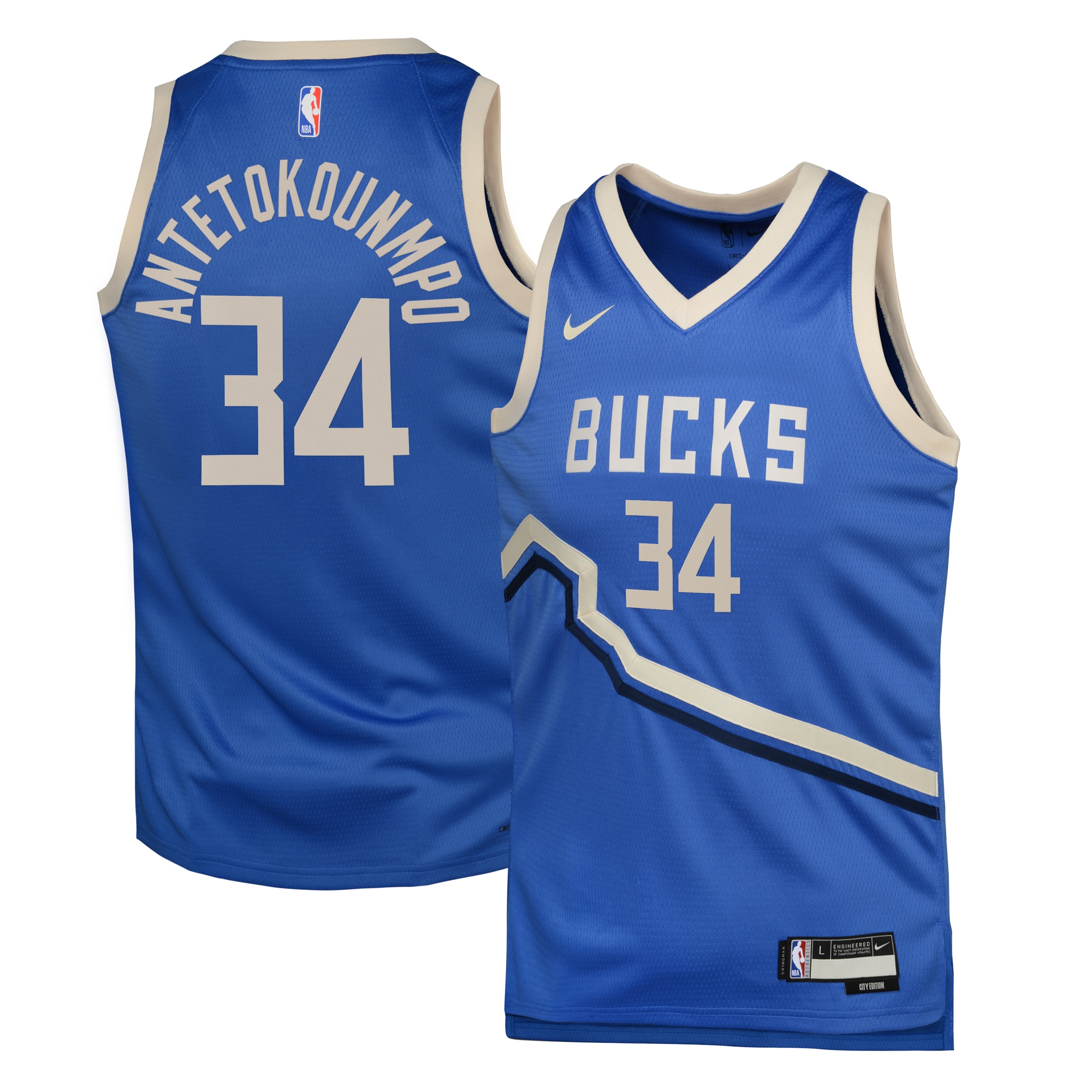 Milwaukee Bucks City Edition Swingman Jersey 2024 - Royal - Giannis Antetokounmpo - Youth Neasalamis