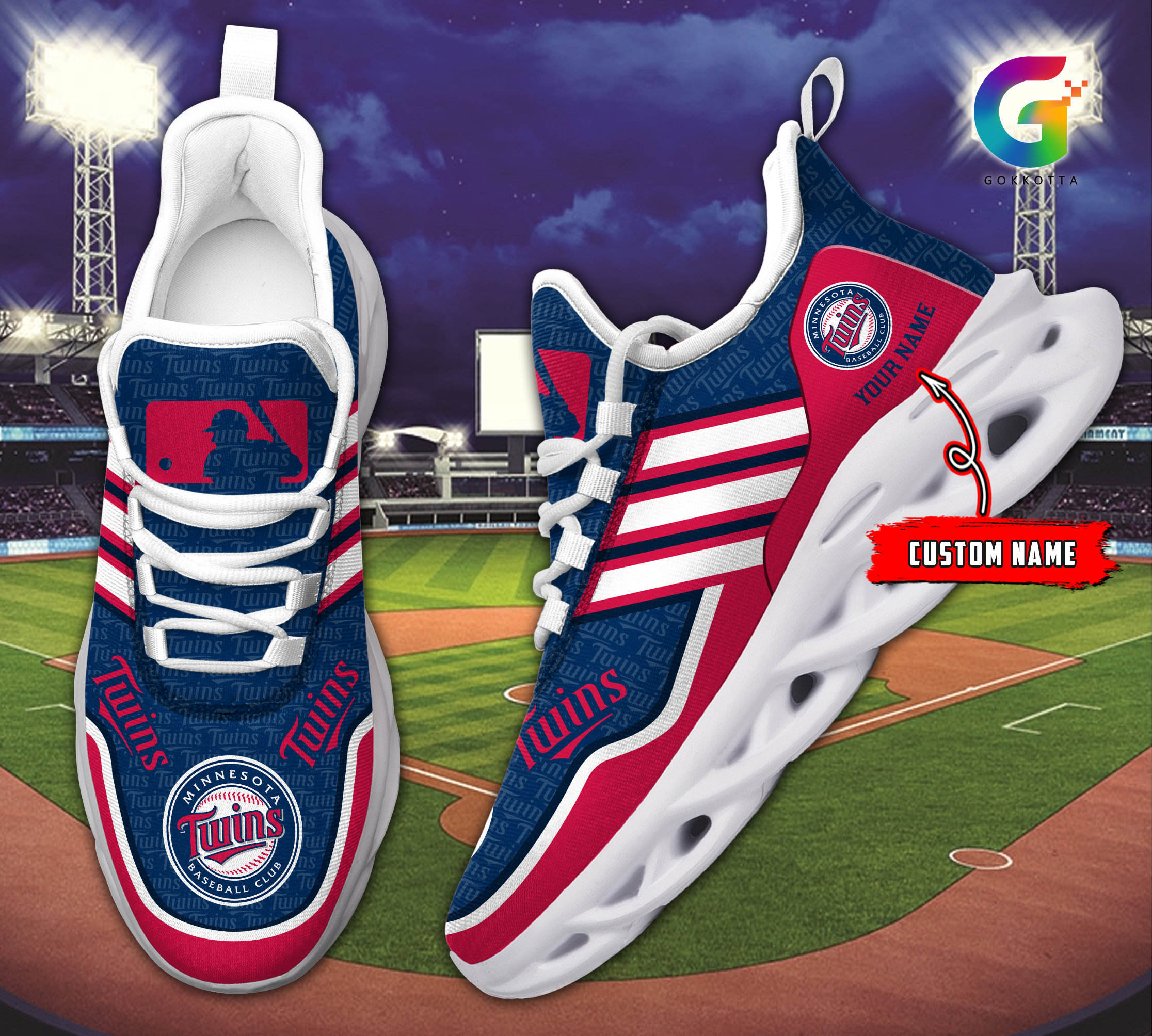 Minnesota Twins MLB Max Soul Shoes Sneakers For Men And Women neasalamis.com