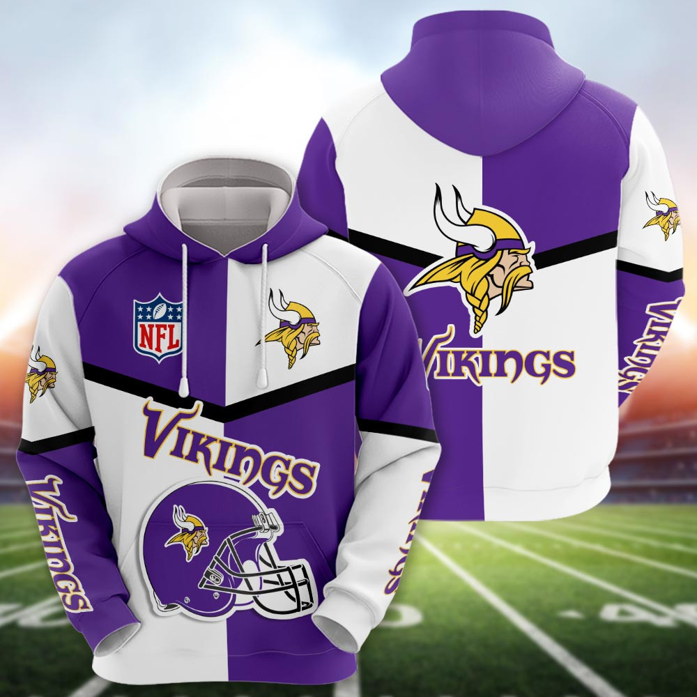 Minnesota Vikings 3D printed Sweatshirt Hoodie Zipped Hoodie Neasalamis