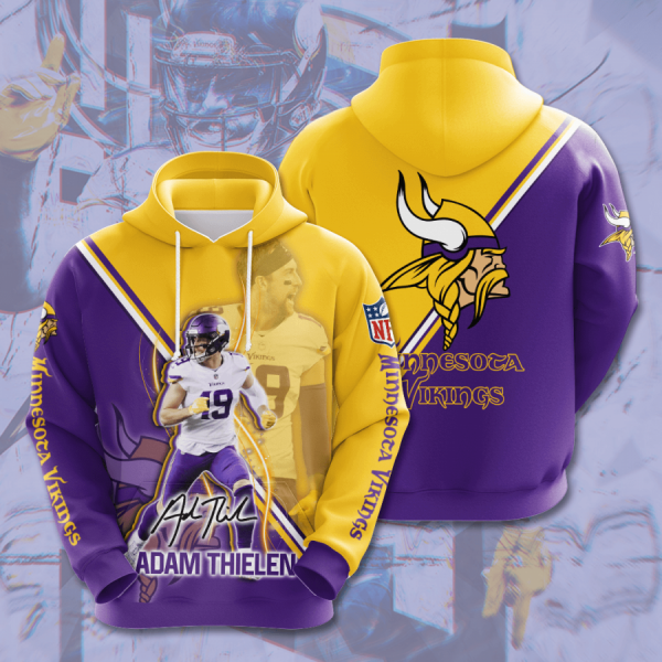 Minnesota Vikings Adam Thielen NFL Football Team Hoodie Neasalamis