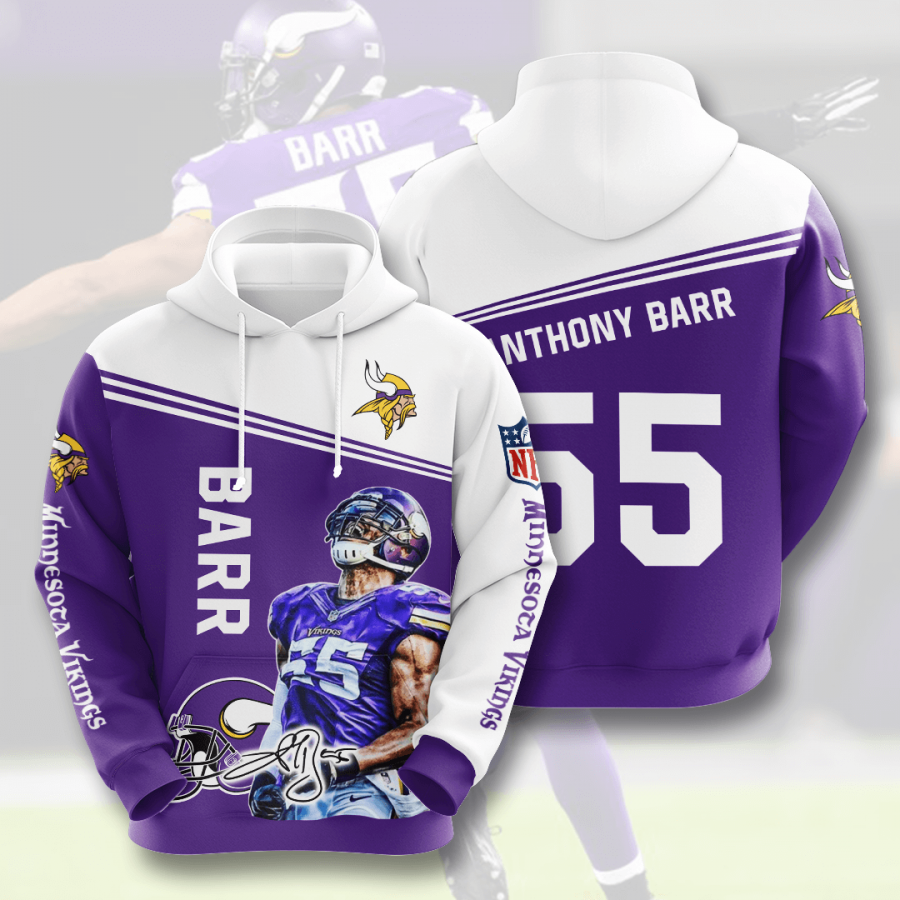 Minnesota Vikings Barr NFL Football Team Hoodie Neasalamis