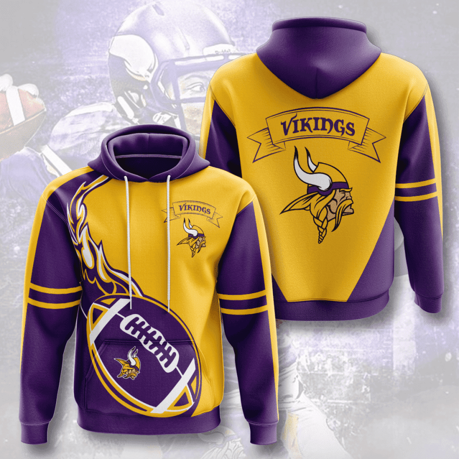 Minnesota Vikings Fire Ball Hoodie Style Neasalamis