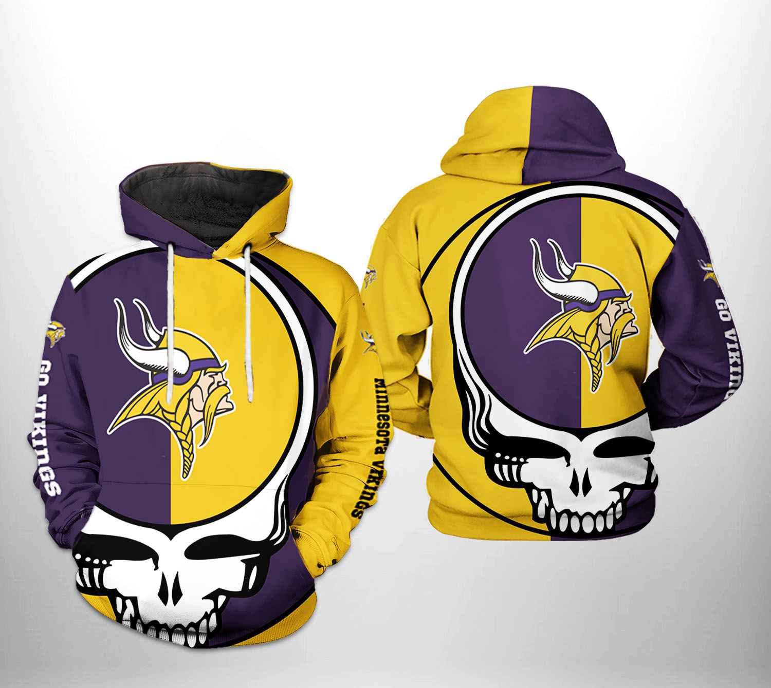 Minnesota Vikings Grateful Dead NFL Football Team Hoodie Neasalamis