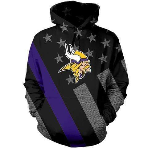 Minnesota Vikings Grey Star Hoodie Style Neasalamis