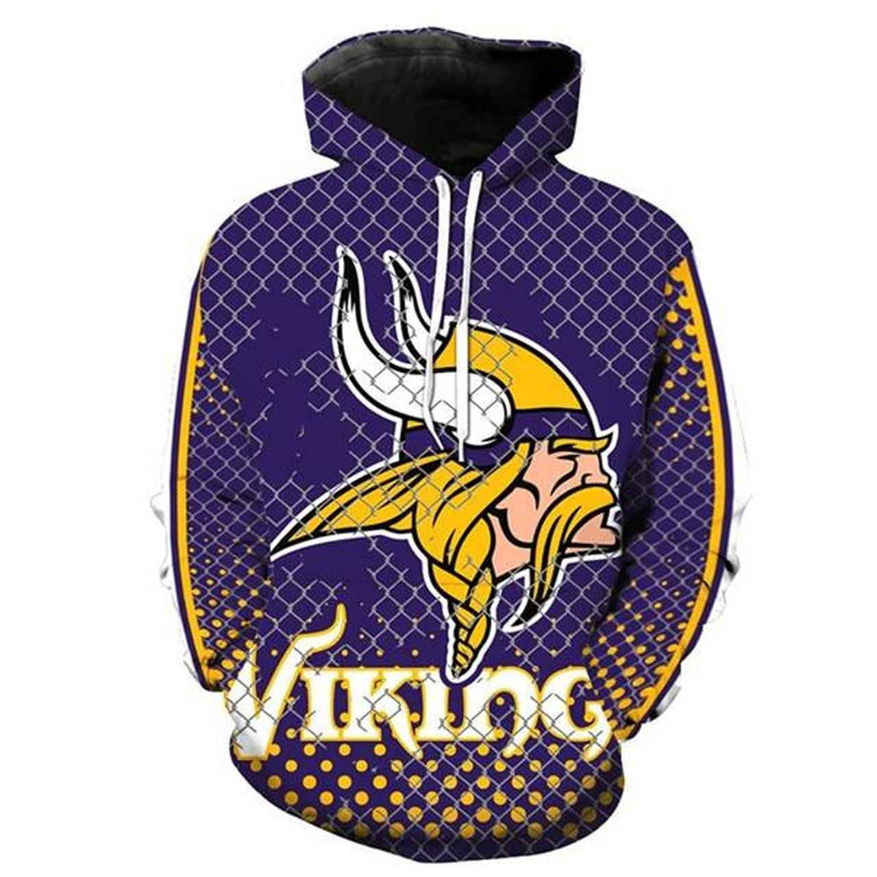 Minnesota Vikings Grids Hoodie Style Neasalamis