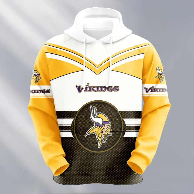 Minnesota Vikings Logo NFL 3D Hoodie Style Neasalamis