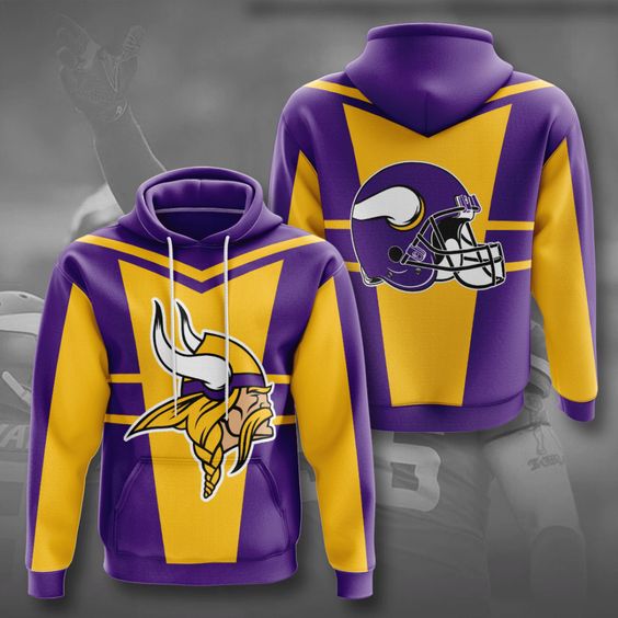 Minnesota Vikings Logo V2 NFL Football Team Hoodie Neasalamis