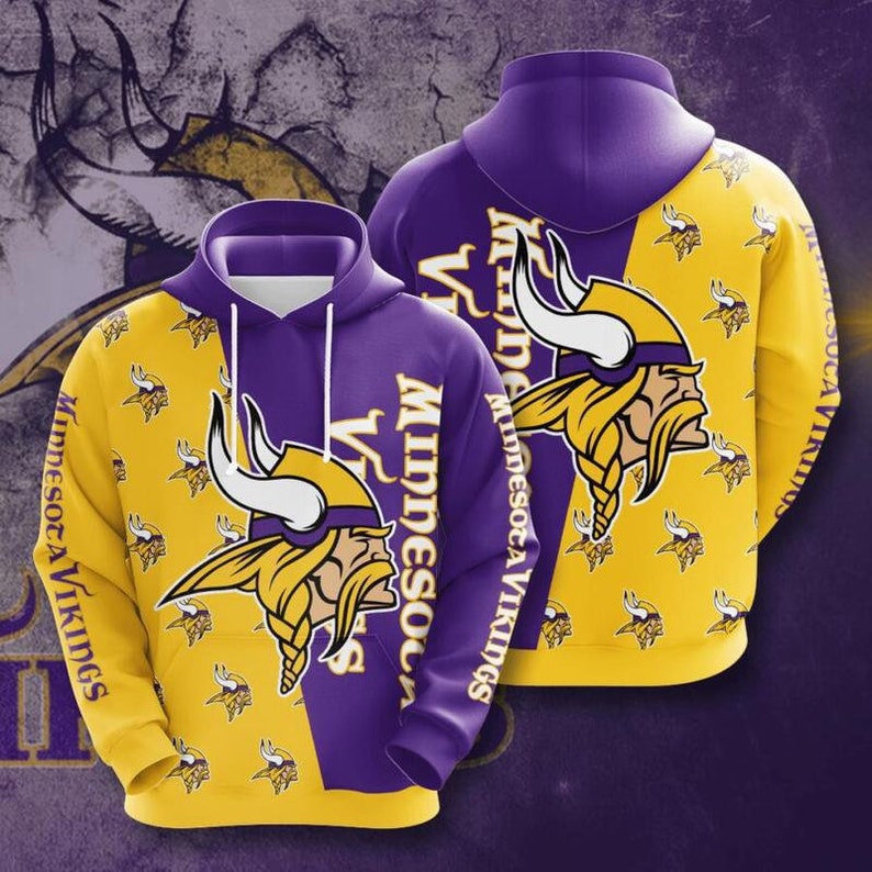 Minnesota Vikings Logo V4 NFL Football Team Hoodie Neasalamis