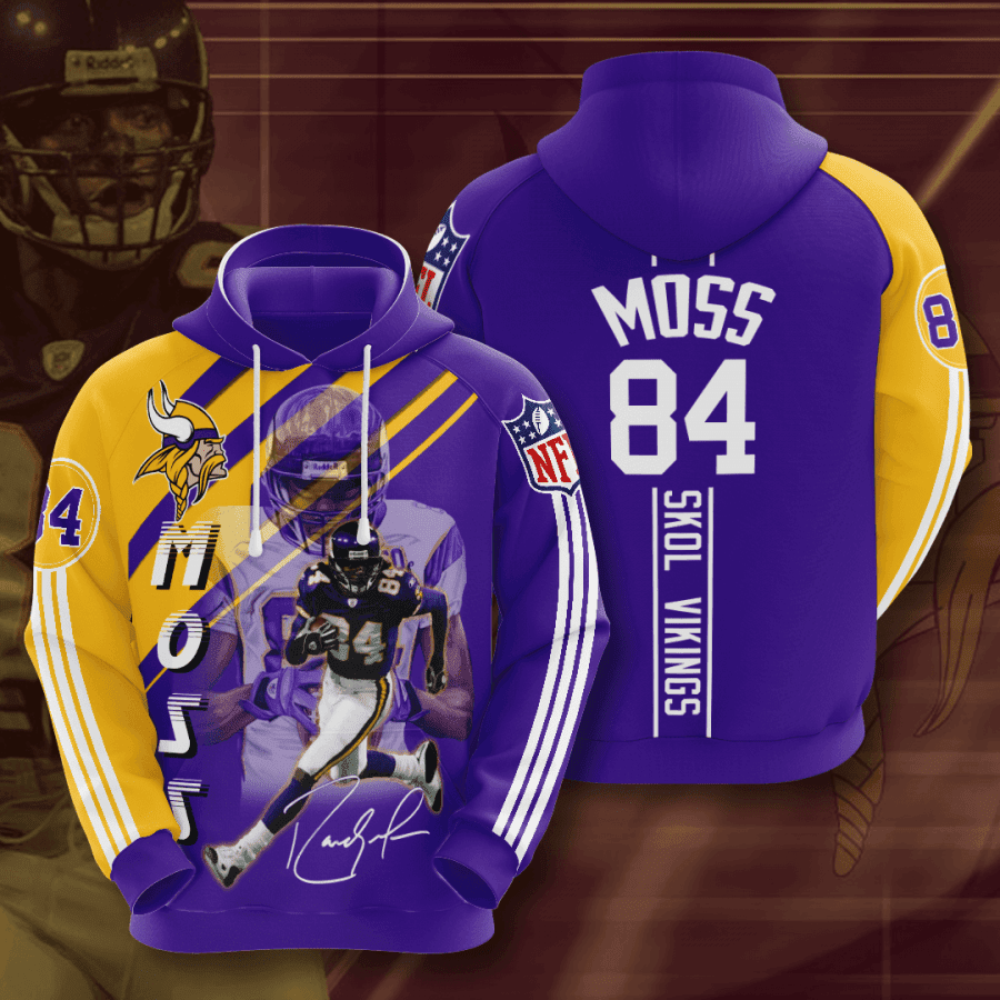 Minnesota Vikings Moss 84 Hoodie Style Neasalamis