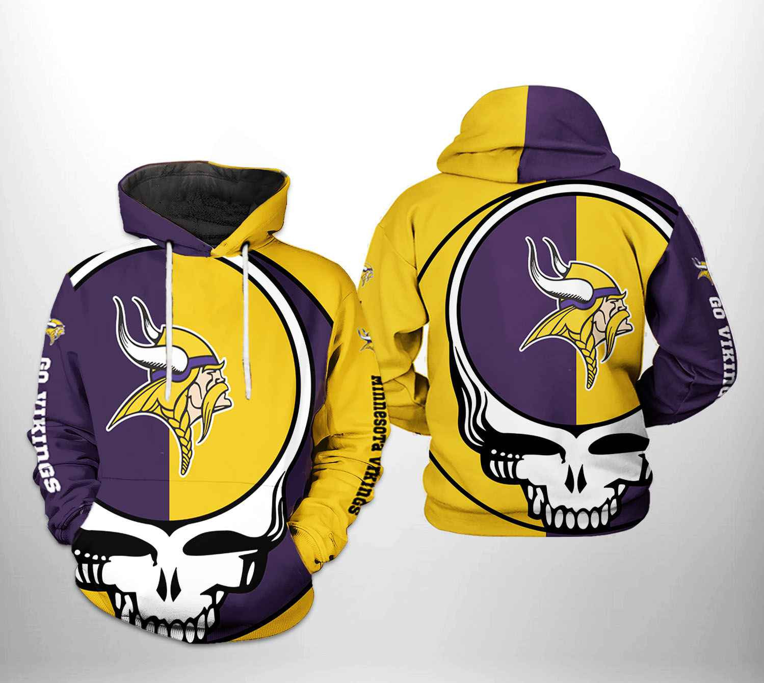 Minnesota Vikings NFL Grateful Dead Hoodie Zip Hoodie Neasalamis