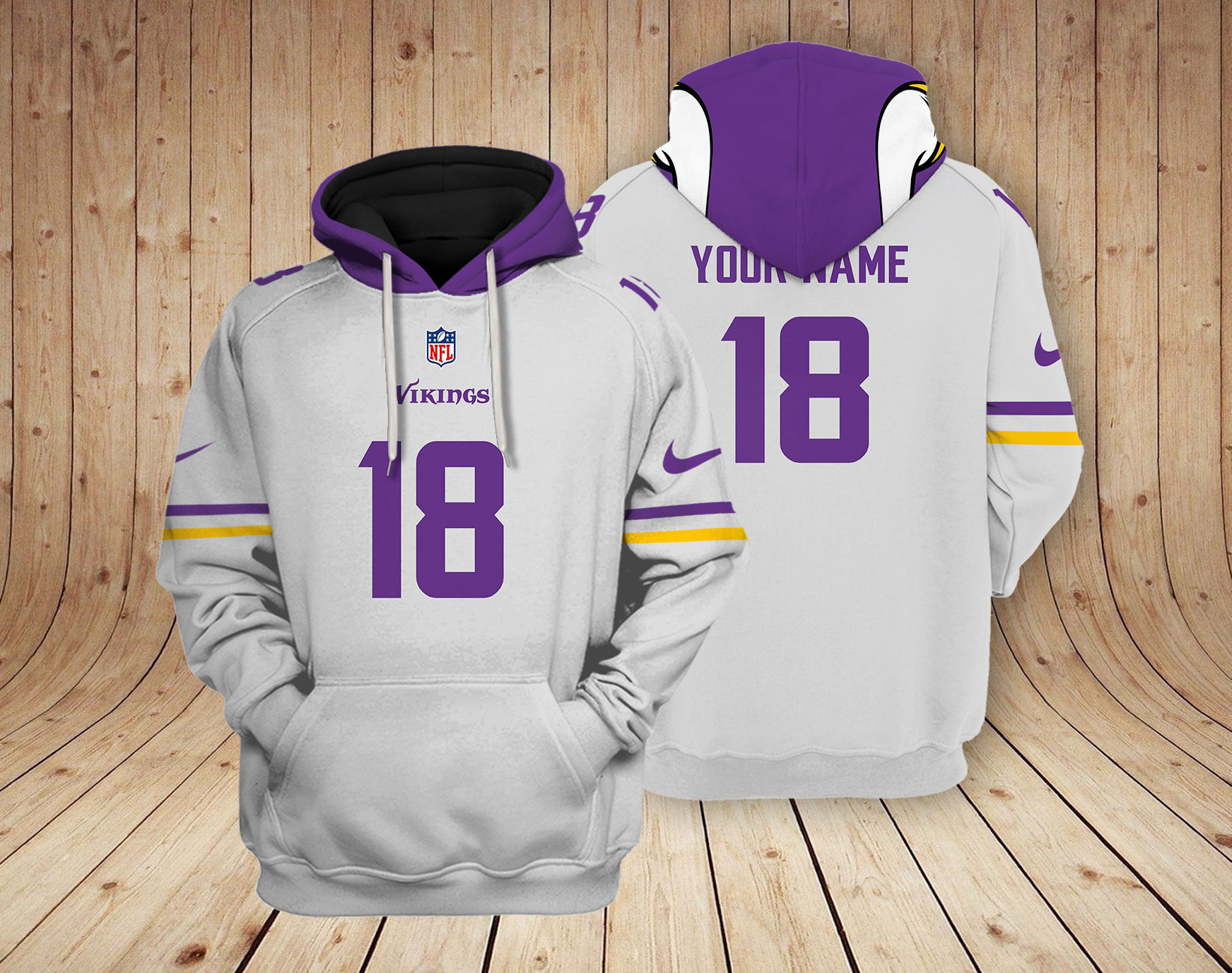 Minnesota Vikings NFL Team 3D Hoodie Neasalamis